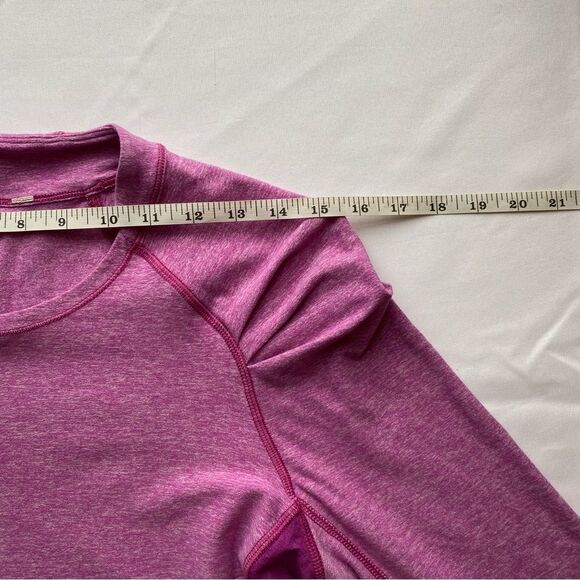 Lululemon Heathered Ultraviolet Think Fast Long Sleeve Size 8 - Picture 13 of 15